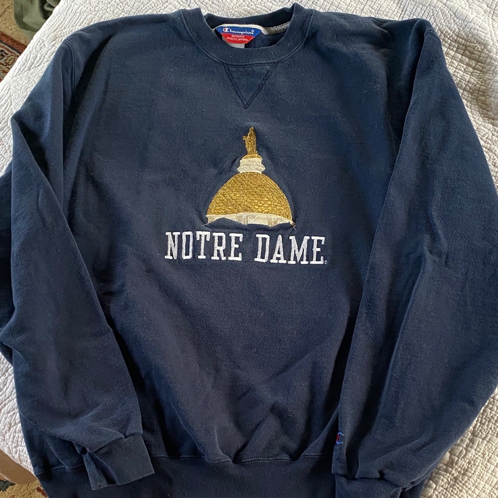 Vintage Navy Notre Dame Sweatshirt